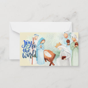 Joy To The World Nativity Note Card