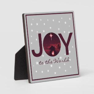 Joy to the World nativity Plaque