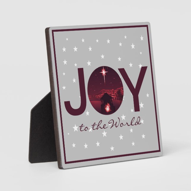 Joy to the World nativity  Plaque (Front)