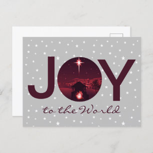 Joy to the World nativity Postcard