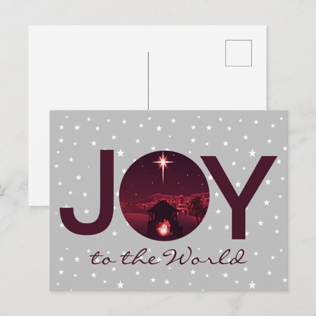 Joy to the World nativity  Postcard (Front/Back)