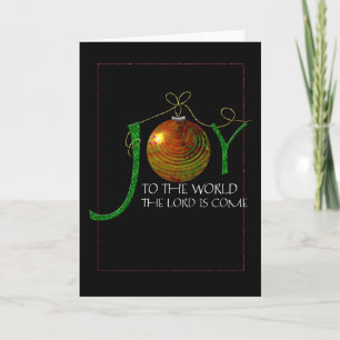 JOY to the world ornament card
