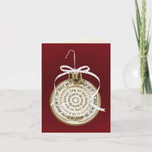Joy to the World Ornament Typography Card
