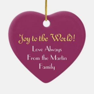 Joy to the World ornaments From Your Family Tulips