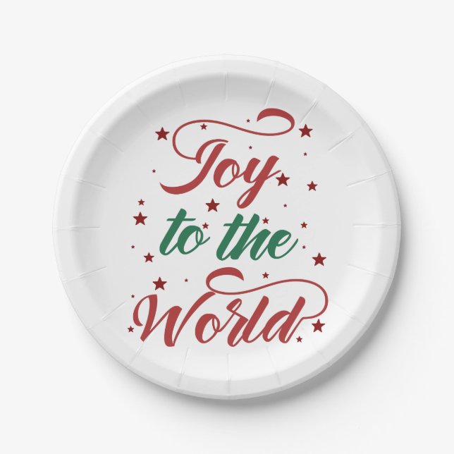joy to the world paper plate (Front)