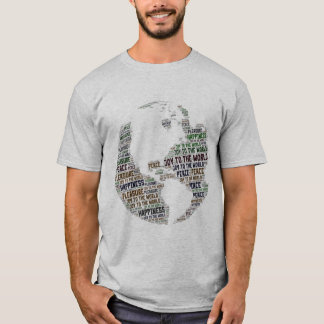 Joy to the world : peace and happiness - word art  T-Shirt