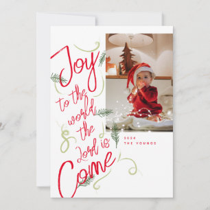 Joy To The World Photo Christmas Card