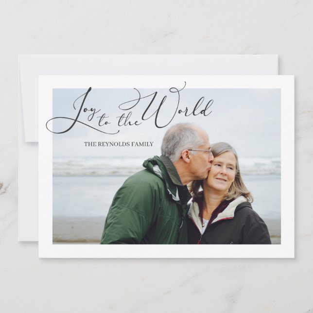 Joy to the World Photo Christmas Holiday Card (Front)