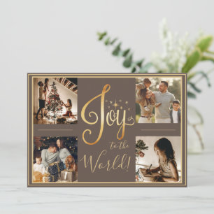 Joy to the World Photo Christmas Xmas Holiday Card