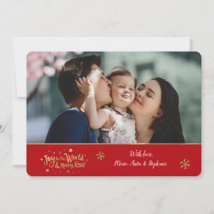 Joy to the World Photo Holiday Card