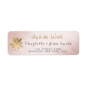 Joy To The World Pink Grey Rose Golden Star