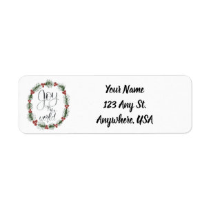 Joy to the World Return Address Labels
