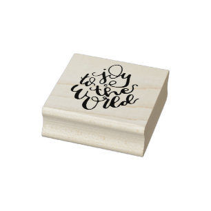 Joy to the World Rubber Stamp