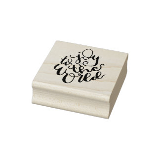Joy to the World Rubber Stamp