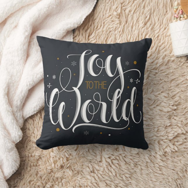 Joy to the world script cushion (Blanket)