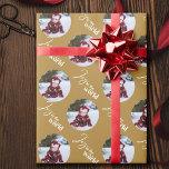 Joy to the World Script Round Photos Gold Wrapping Paper<br><div class="desc">Photo wrapping paper, personalised with your picture and hand lettered with Joy to the World in elegant script and modern typography. The photo template is set up to display your picture in a round shape. If you have any problems with picture placement, try cropping your photo to a square and...</div>