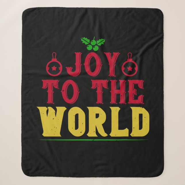 Joy To The World Sherpa Blanket (Front)