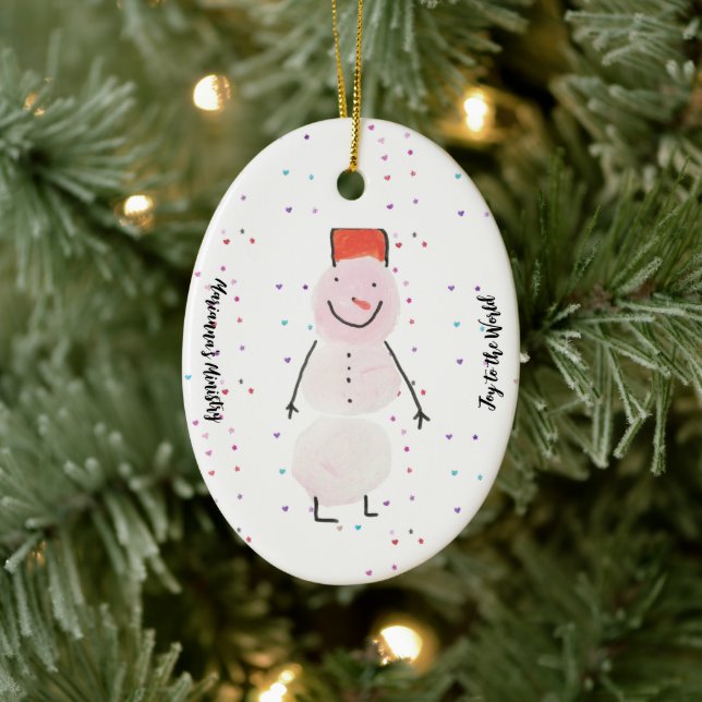 Joy to the World Snowman Ornament (Tree)
