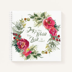 Joy to the World The Lord is Come, Christmas Notebook