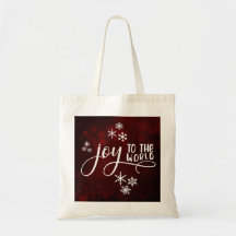 Joy to the World Typography and Snowflakes