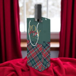Joy to the World Typography Rustic Plaid Wine Gift Bag<br><div class="desc">A cosy rustic combination of tartan plaid with stylish typography spelling out joy to the world in gold, red, and white on a spruce green background. The look is a modern spin on a traditional favourite. Spread a little joy this Christmas holiday season with our Joy to the World gift...</div>