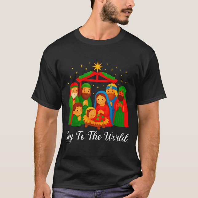 Joy To The World Ugly Christmas Sweater Xmas Squad (Front)