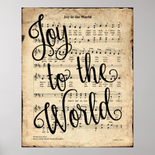 Joy to the World Vintage Hymn Print