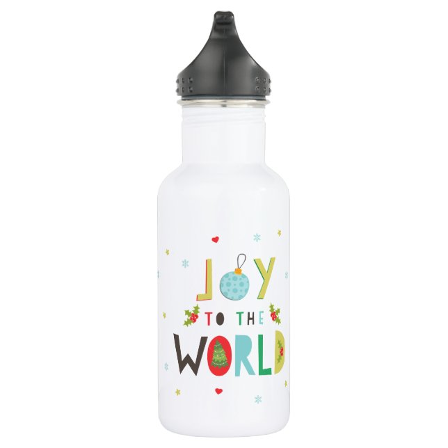 Joy to the World Water Bottle (Right)