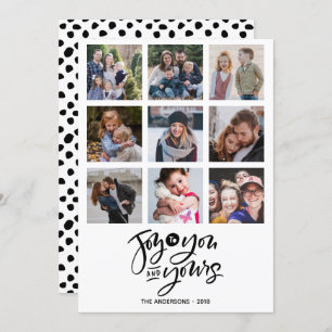 Joy to you   9 photo Christmas Holidays instagram Invitation