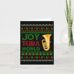 Joy Tuba World Music Lover Xmas Gift Ugly Tuba Chr Card