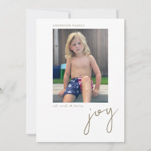 Joy Two Photo Flat Holiday Card
