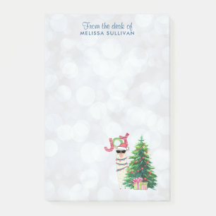 Joy Typography   Christmas Llama Post-it Notes