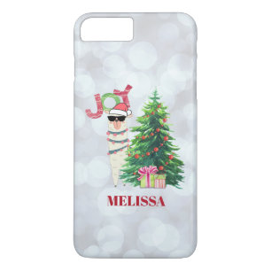 Joy Typography   Christmas Llama with Tree Case-Mate iPhone Case