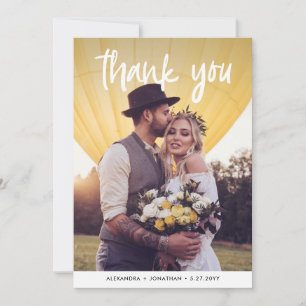 Joy Wedding Photo Thank You Card