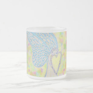Joy White Guardian Angel Art Frosted Cup
