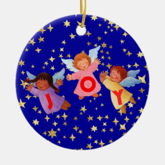 Joy with Angels Ceramic Tree Decoration