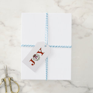 Joy With Wreath Gift Tags
