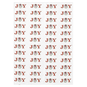 Joy With Wreath Tablecloth