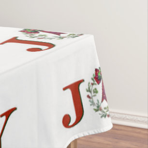 Joy With Wreath  Tablecloth