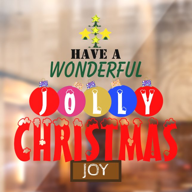 JOY Wonderful Jolly Christmas Ornaments Tree (Sheet 2)