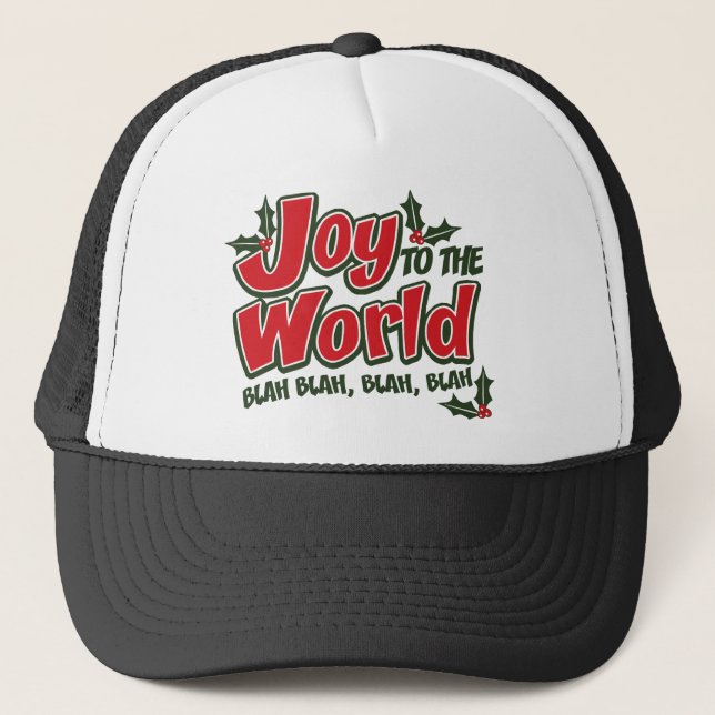 Joy World Blah Blah Trucker Hat (Front)