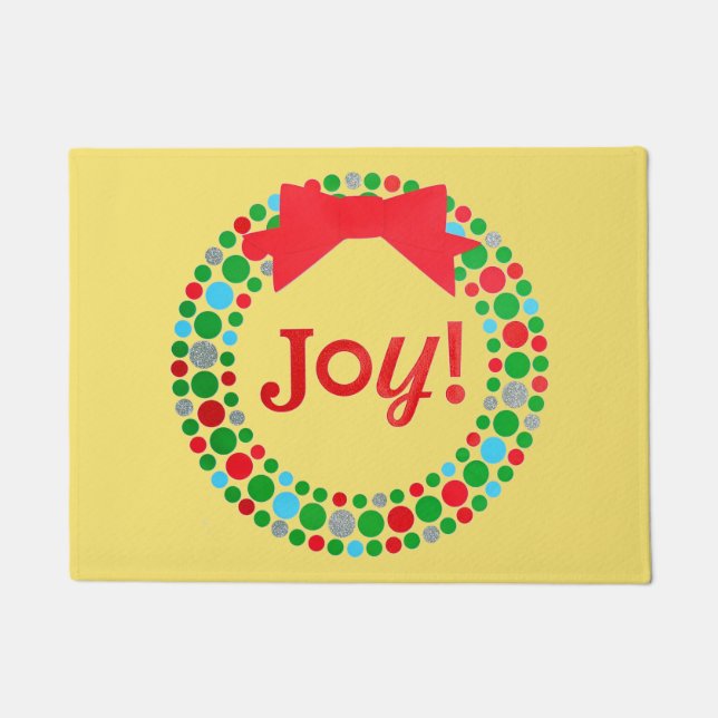 Joy Wreath Doormat (Front)