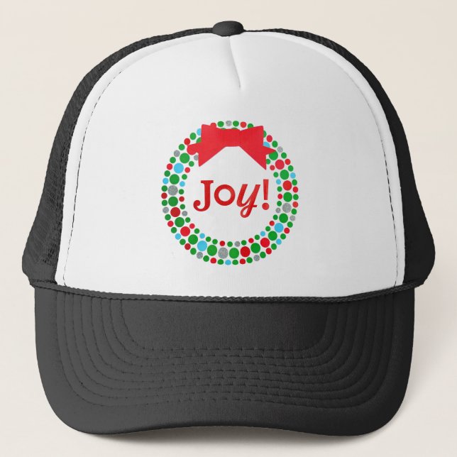 Joy Wreath Trucker Hat (Front)