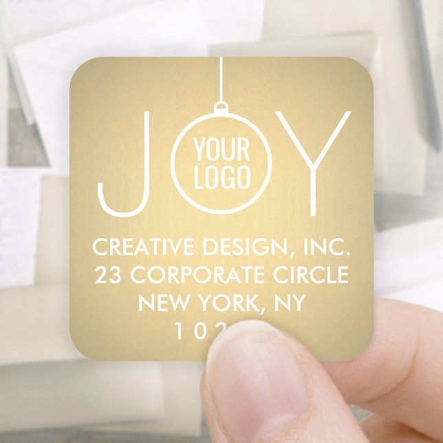 JOY Your Logo Faux Gold Foil Return Address Labels (Creator Uploaded)