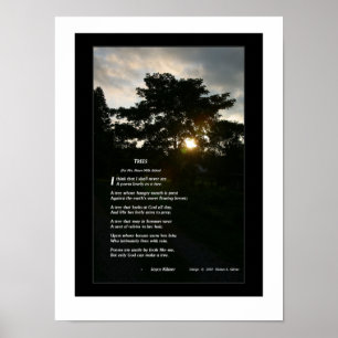 Joyce Kilmer poem "Trees" poster  with trees photo
