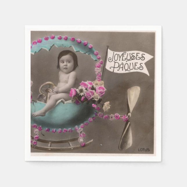 Joyeuse Paques Napkin (Front)