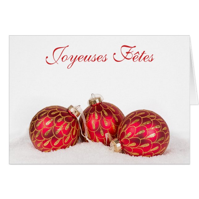Joyeuses Fêtes Carte (Front Horizontal)