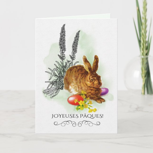 Joyeuses Pâques. Easter Cards in French (Front)
