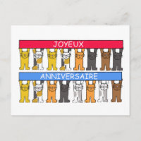 Joyeux Anniversaire Cartoon Cats Happy Birthday