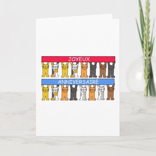 Joyeux Anniversaire, French Happy Birthday. Card (Front)